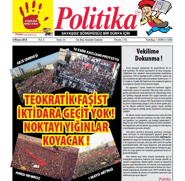 Politika Gazetesi'nin 31. Sayısı Çıktı