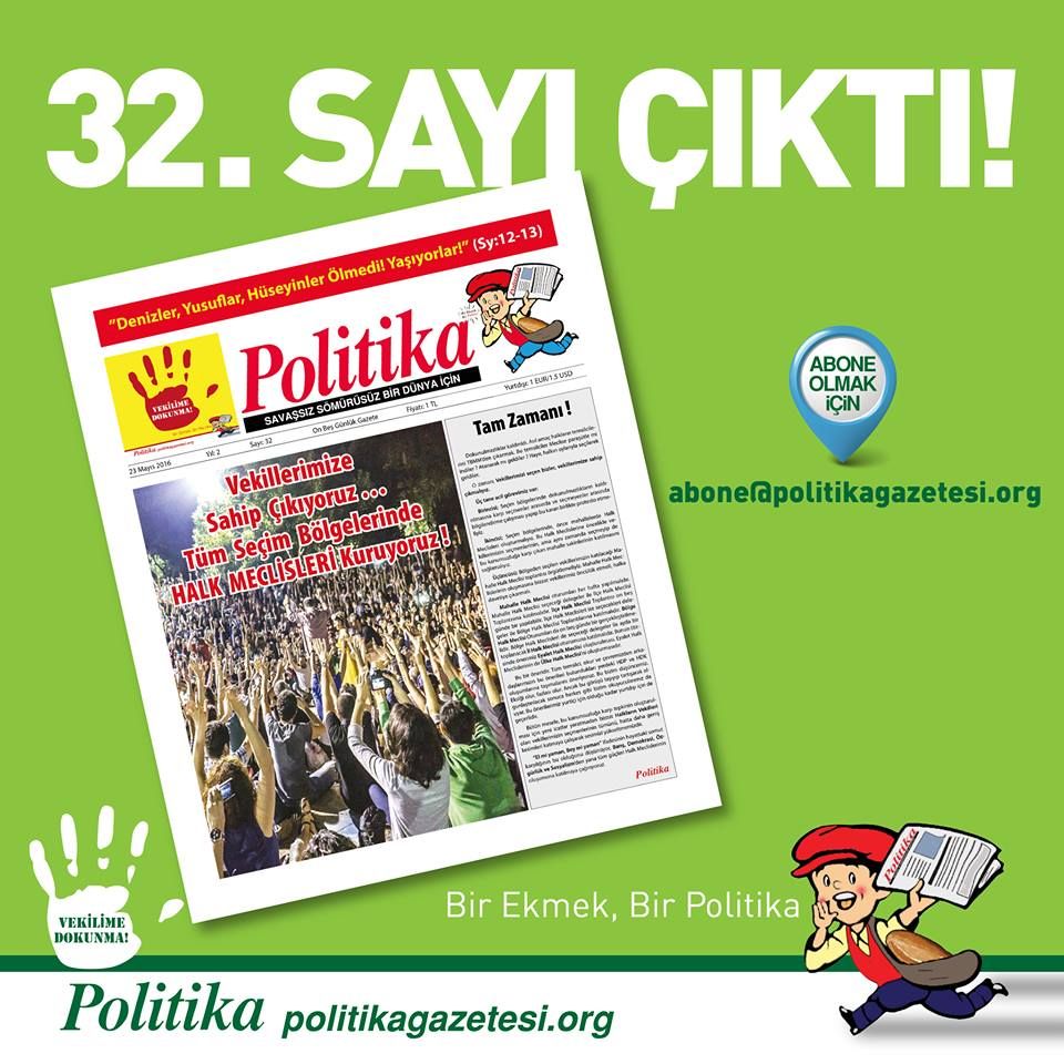 Politika Gazetesi'nin 32. Sayısı Çıktı