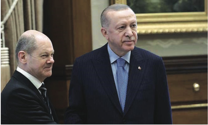 Federal Almanya Başbakanı Olaf Scholz ve Cumhurbaşkanı R. t. Erdoğan