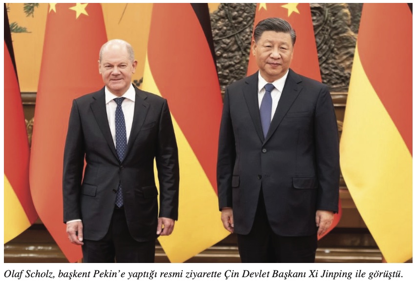 Olaf Scholz ve Çin Halk Cumhuriyeti Devlet Başkanı Xi Jinping