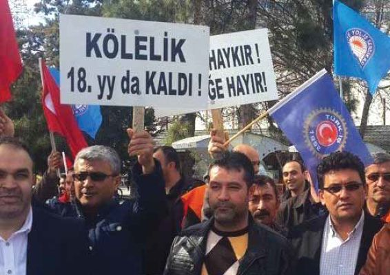 Türk-İş’in, kiralık işçiliğe karşı ülke düzeyinde başlattığı imza kampanyasına ilişkin