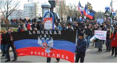 Donetsk Cumhuriyeti'nde bir eylem