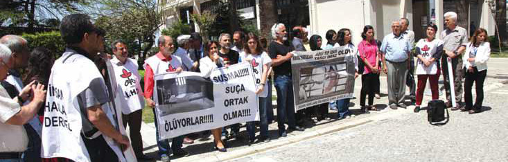 İHD İzmir Şubesi'nin hasta mahpuslara özgürlük eyleminden